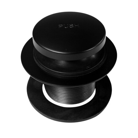 Westbrass Tip Toe 1-3/8" NPSM Fine Thread Bath Drain in Powdercoated Flat Black D3323-62